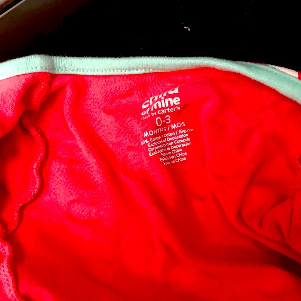 0-3 months girls button down Onsie.
